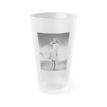 Janette Scott #49 (Vintage Female Icon) Frosted Pint Glass 16oz 16oz Frosted - Go Mug Yourself