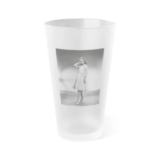 Janette Scott #49 (Vintage Female Icon) Frosted Pint Glass 16oz 16oz Frosted - Go Mug Yourself