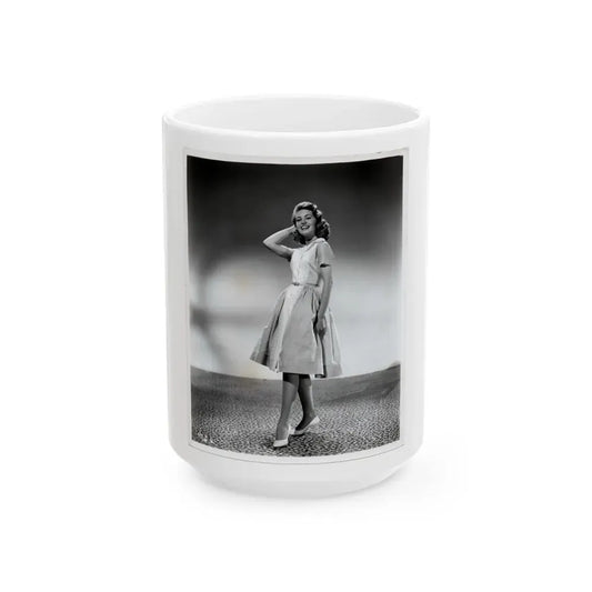 Janette Scott #49 (Vintage Female Icon) White Coffee Mug 15oz - Go Mug Yourself