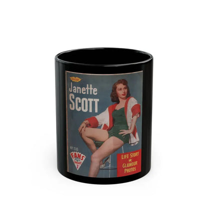 Janette Scott #51 - Life Story+Glamour Photos #38 Fans Star Library (Vintage Female Icon) Black Coffee Mug 11oz - Go Mug Yourself