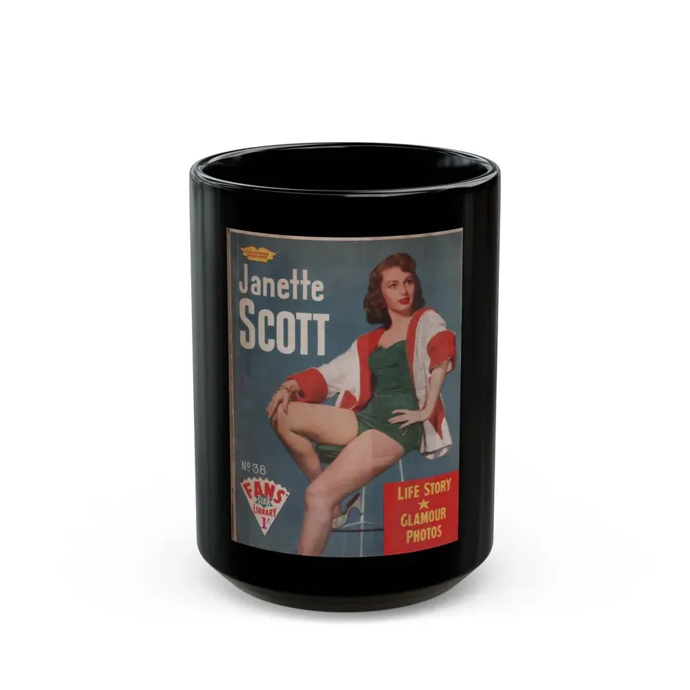 Janette Scott #51 - Life Story+Glamour Photos #38 Fans Star Library (Vintage Female Icon) Black Coffee Mug 15oz - Go Mug Yourself