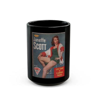 Janette Scott #51 - Life Story+Glamour Photos #38 Fans Star Library (Vintage Female Icon) Black Coffee Mug 15oz - Go Mug Yourself