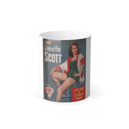 Janette Scott #51 - Life Story+Glamour Photos #38 Fans Star Library (Vintage Female Icon) Color Changing Coffee Mug 11oz - Go Mug Yourself