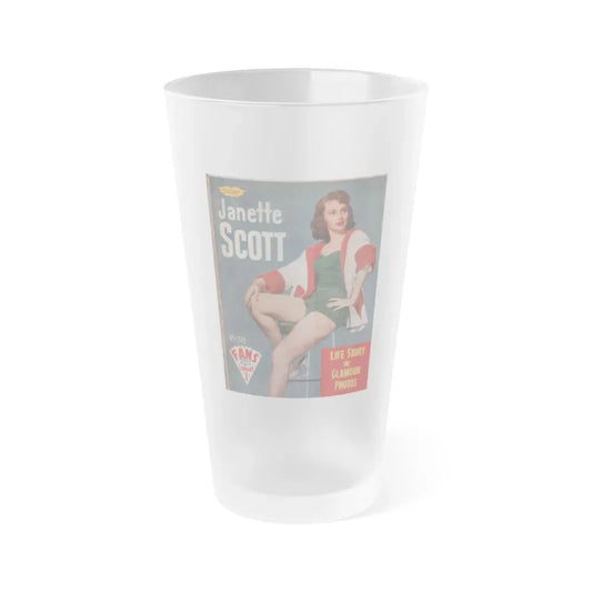 Janette Scott #51 - Life Story+Glamour Photos #38 Fans Star Library (Vintage Female Icon) Frosted Pint Glass 16oz 16oz Frosted - Go Mug Yourself