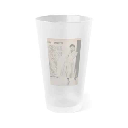 Janette Scott #52 - Life Story+Glamour Photos #38 Fans Star Library - Intro to Janette (Vintage Female Icon) Frosted Pint Glass 16oz 16oz Frosted - Go Mug Yourself