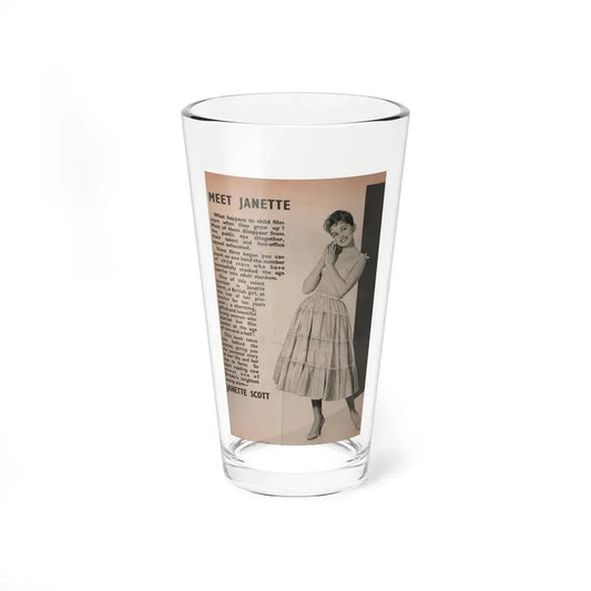 Janette Scott #52 - Life Story+Glamour Photos #38 Fans Star Library - Intro to Janette (Vintage Female Icon) Pint Glass 16oz 16oz - Go Mug Yourself