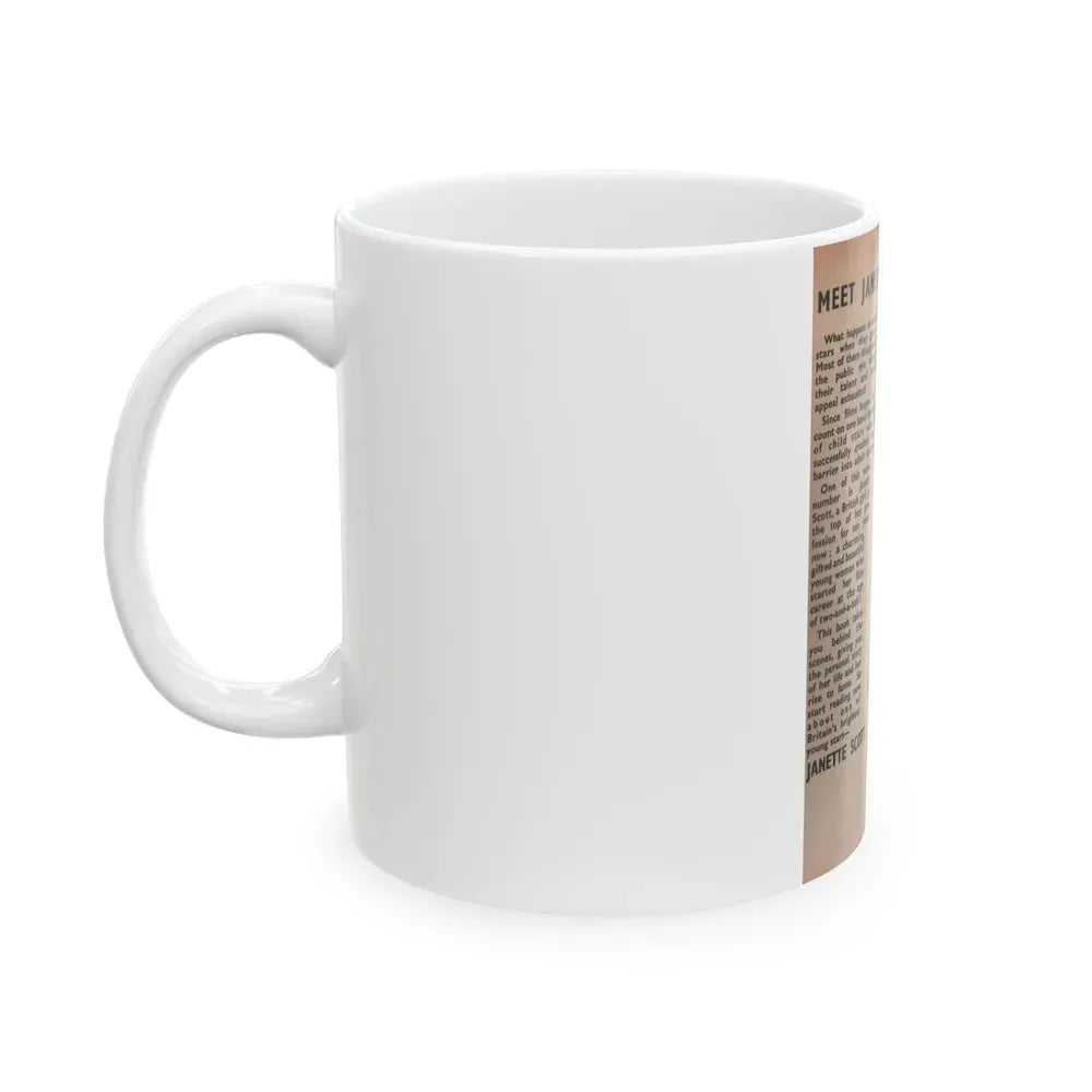 Janette Scott #52 - Life Story+Glamour Photos #38 Fans Star Library - Intro to Janette (Vintage Female Icon) White Coffee Mug - Go Mug Yourself