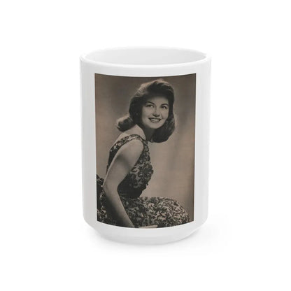 Janette Scott #56 - Life Story+Glamour Photos #38 Fans Star Library - Glamour Photo #4 (Vintage Female Icon) White Coffee Mug 15oz - Go Mug Yourself