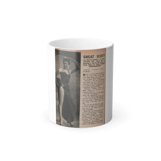 Janette Scott #57 - Life Story+Glamour Photos #38 Fans Star Library - Glamour Photo #5 (Vintage Female Icon) Color Changing Coffee Mug 11oz - Go Mug Yourself