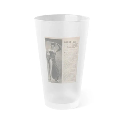 Janette Scott #57 - Life Story+Glamour Photos #38 Fans Star Library - Glamour Photo #5 (Vintage Female Icon) Frosted Pint Glass 16oz 16oz Frosted - Go Mug Yourself
