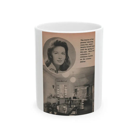 Janette Scott #58 - Life Story+Glamour Photos #38 Fans Star Library - Glamour Photo #6 (Vintage Female Icon) White Coffee Mug 11oz - Go Mug Yourself