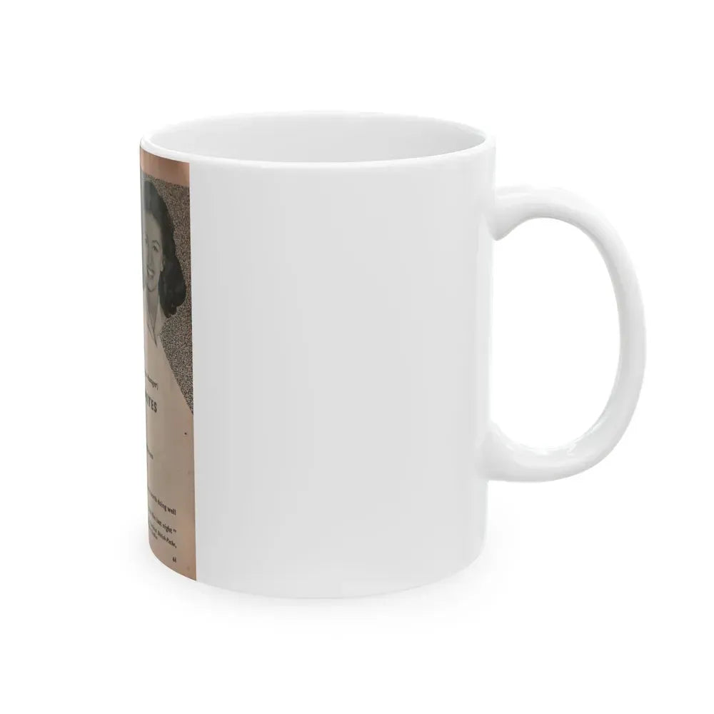 Janette Scott #59 - Life Story+Glamour Photos #38 Fans Star Library - Smaller Face Shot & All About Janette (Vintage Female Icon) White Coffee Mug - Go Mug Yourself