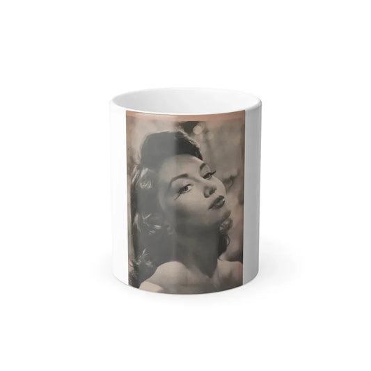 Janette Scott #60 - Life Story+Glamour Photos #38 Fans Star Library - Glamour Photo #7 (Vintage Female Icon) Color Changing Coffee Mug 11oz - Go Mug Yourself