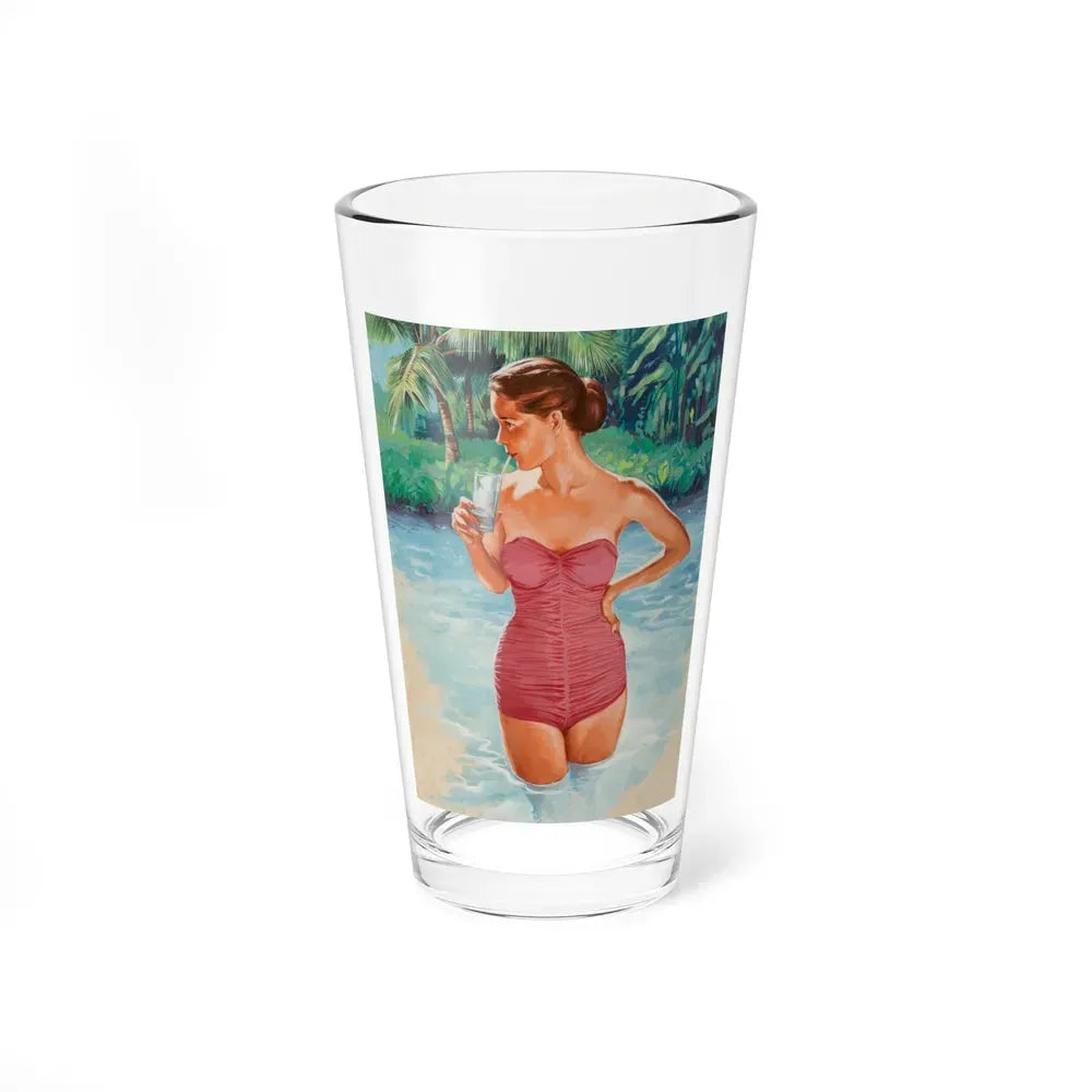 Janson Swimsuit advertisement, circa 1958 - Pint Glass 16oz 16oz - Go Mug Yourself