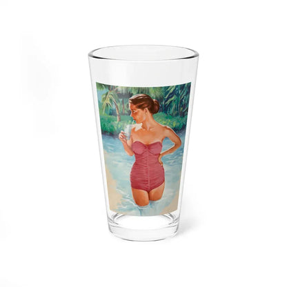 Janson Swimsuit advertisement, circa 1958 - Pint Glass 16oz 16oz - Go Mug Yourself