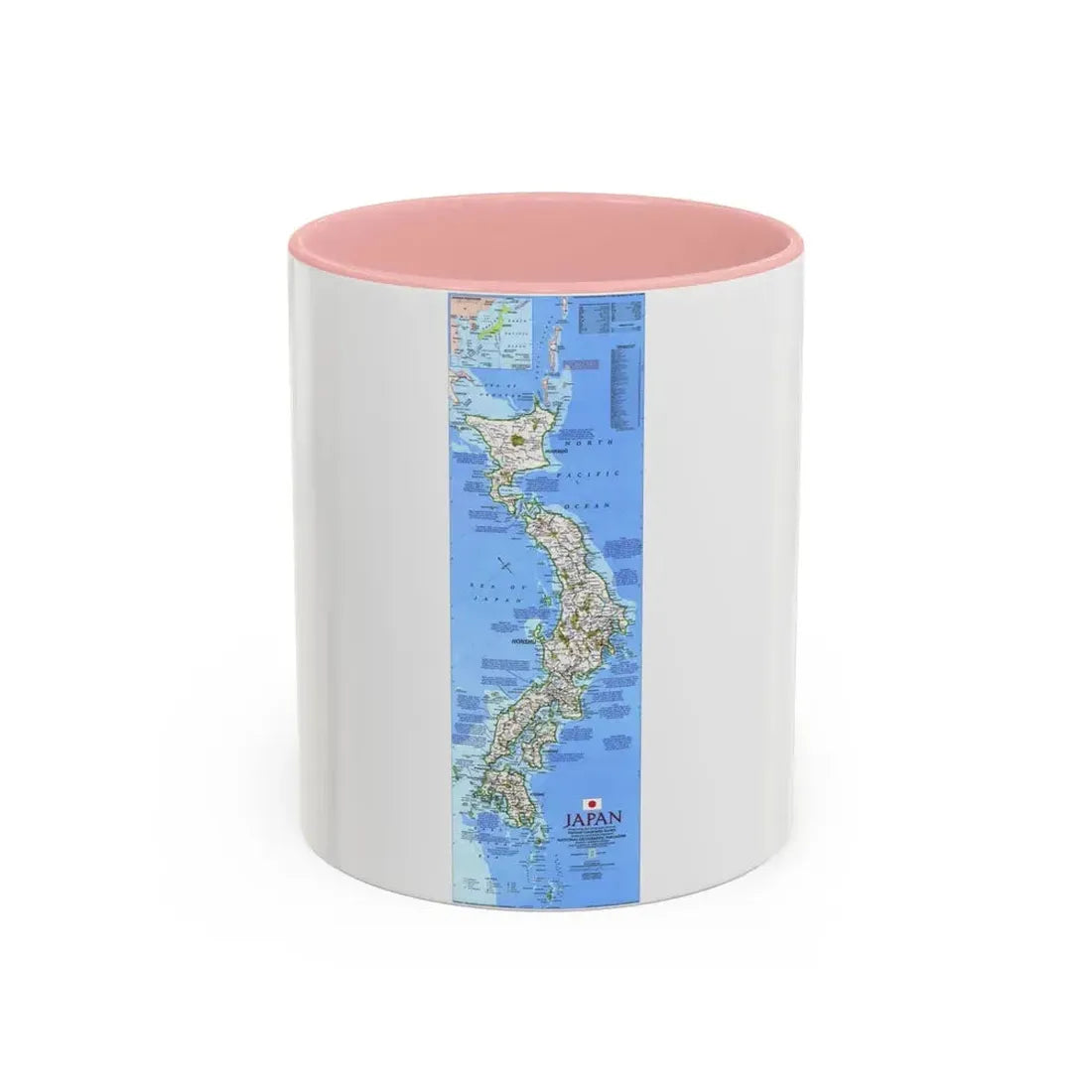 Japan (1984) (Map) Accent Coffee Mug 11oz Pink - Go Mug Yourself