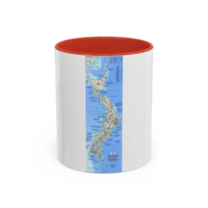 Japan (1984) (Map) Accent Coffee Mug 11oz Red - Go Mug Yourself