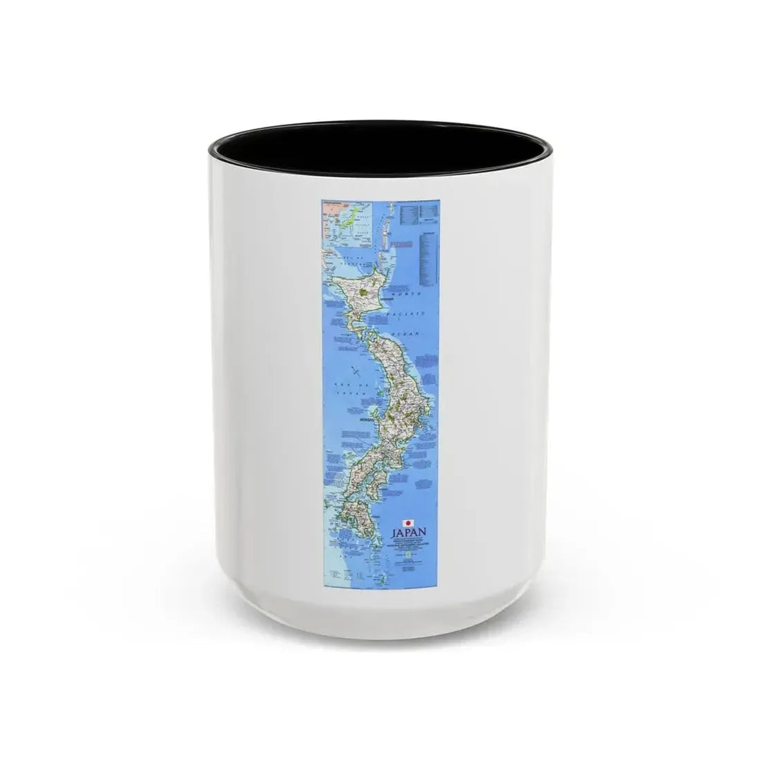 Japan (1984) (Map) Accent Coffee Mug 15oz Black - Go Mug Yourself