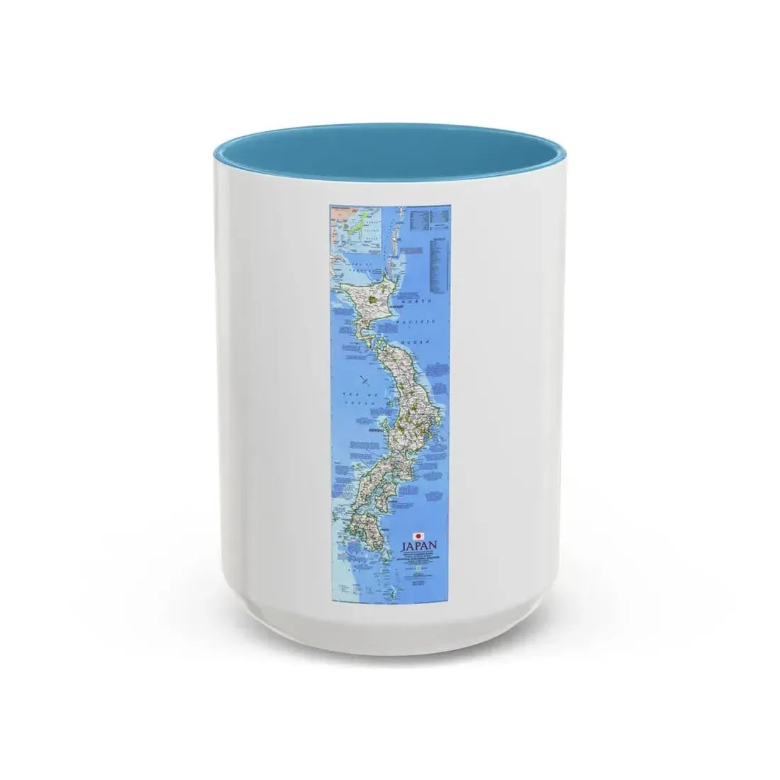 Japan (1984) (Map) Accent Coffee Mug 15oz Light Blue - Go Mug Yourself
