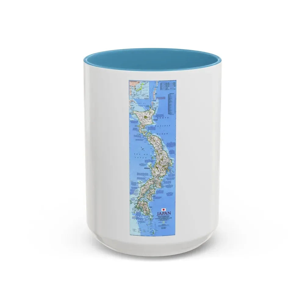 Japan (1984) (Map) Accent Coffee Mug 15oz Light Blue - Go Mug Yourself