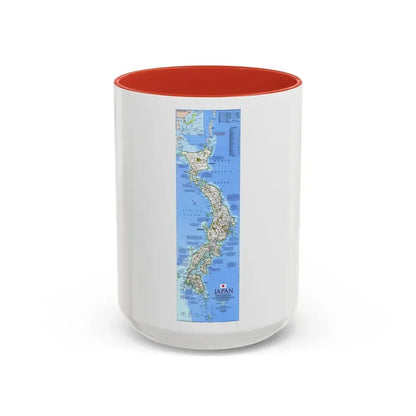 Japan (1984) (Map) Accent Coffee Mug 15oz Red - Go Mug Yourself