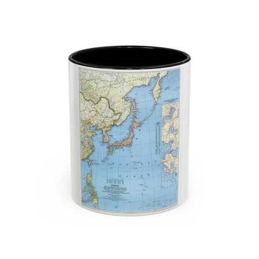 Japan and Adjacent Regions (1944) (Map) Accent Coffee Mug 11oz Black - Go Mug Yourself