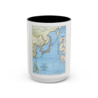 Japan and Adjacent Regions (1944) (Map) Accent Coffee Mug 15oz Black - Go Mug Yourself