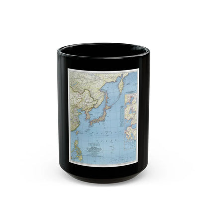 Japan and Adjacent Regions (1944) (Map) Black Coffee Mug-15oz-Go Mug Yourself