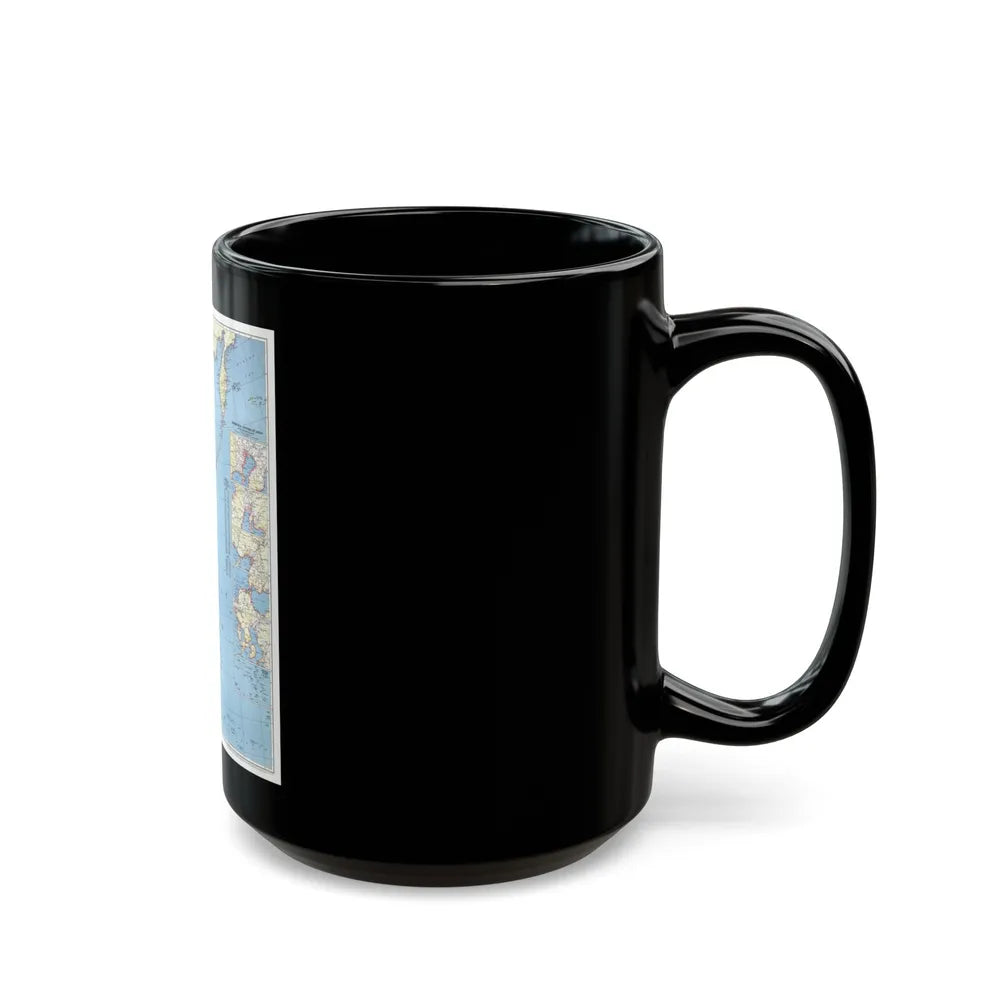 Japan and Adjacent Regions (1944) (Map) Black Coffee Mug-Go Mug Yourself