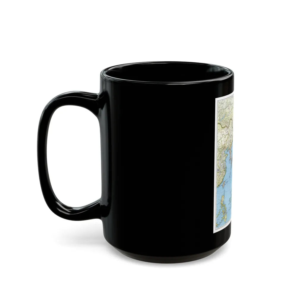 Japan and Adjacent Regions (1944) (Map) Black Coffee Mug-Go Mug Yourself