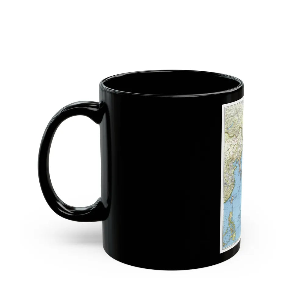 Japan and Adjacent Regions (1944) (Map) Black Coffee Mug-Go Mug Yourself