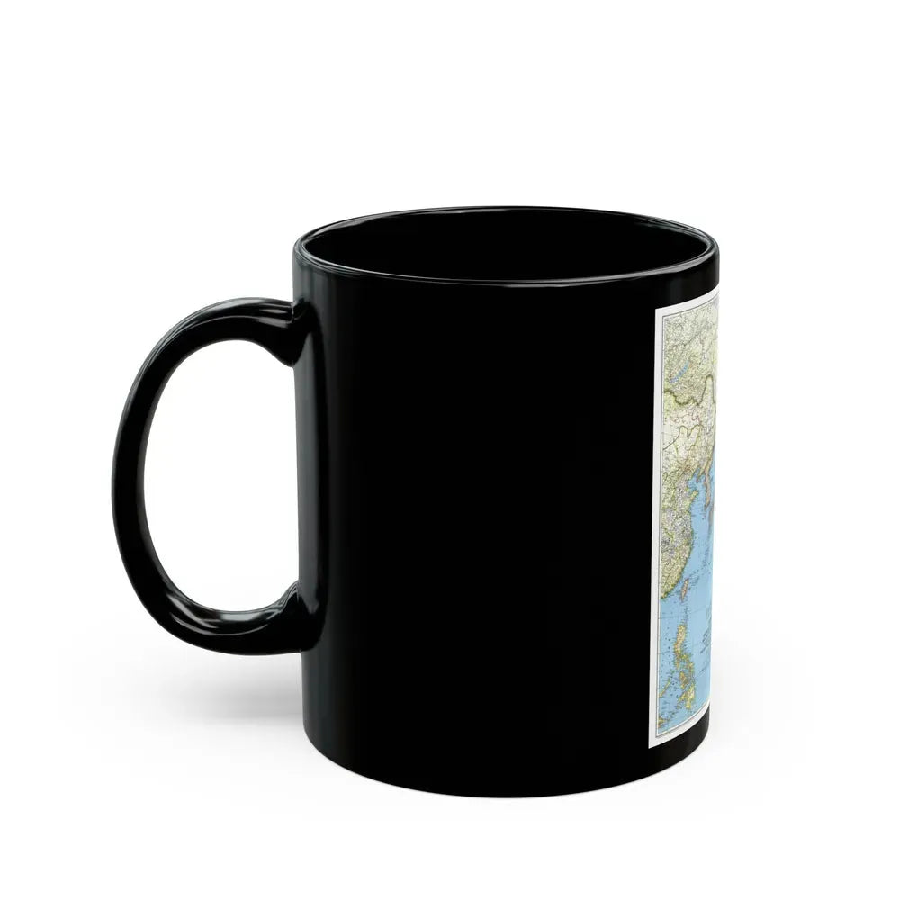 Japan and Adjacent Regions (1944) (Map) Black Coffee Mug - Go Mug Yourself