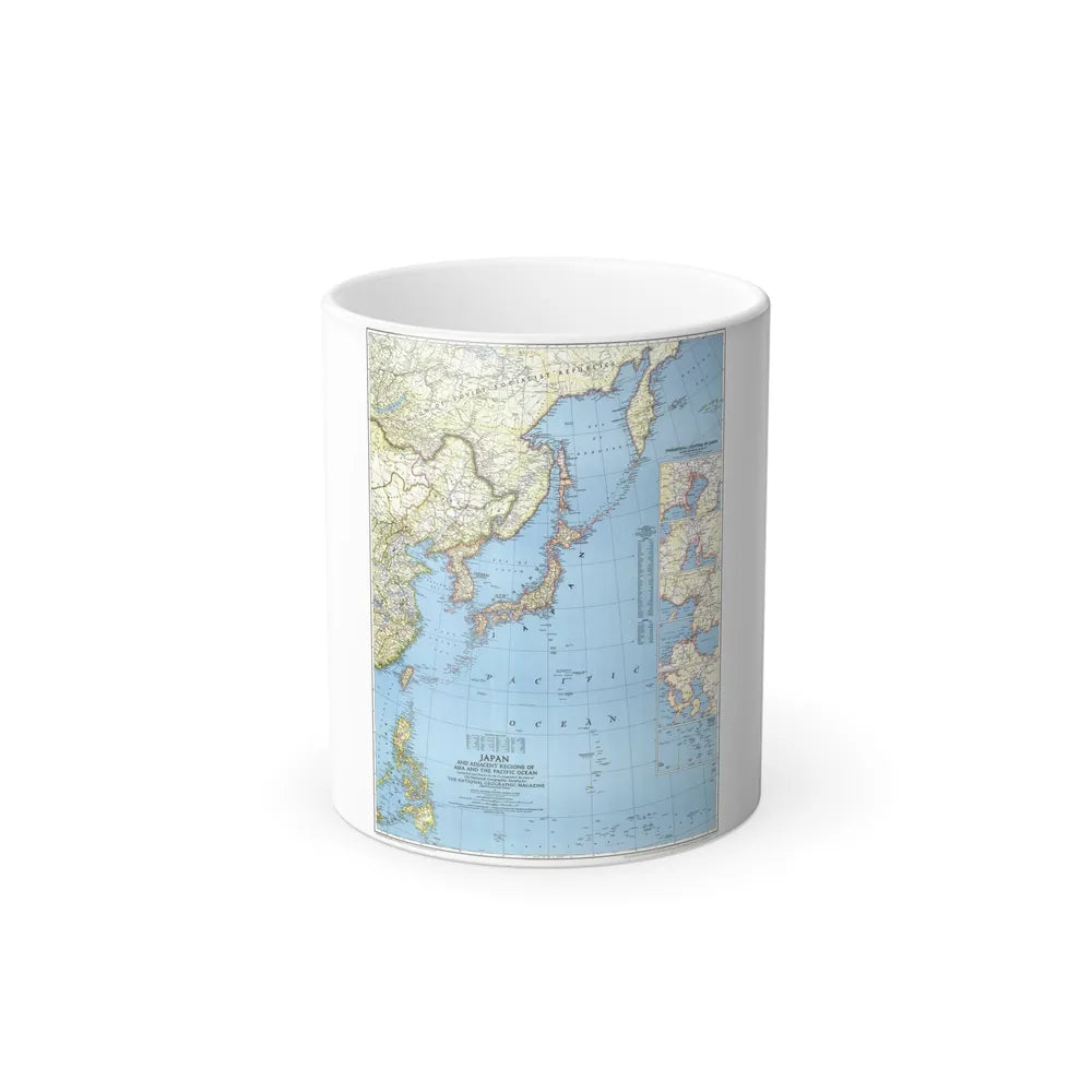 Japan and Adjacent Regions (1944) (Map) Color Changing Mug 11oz-11oz-Go Mug Yourself