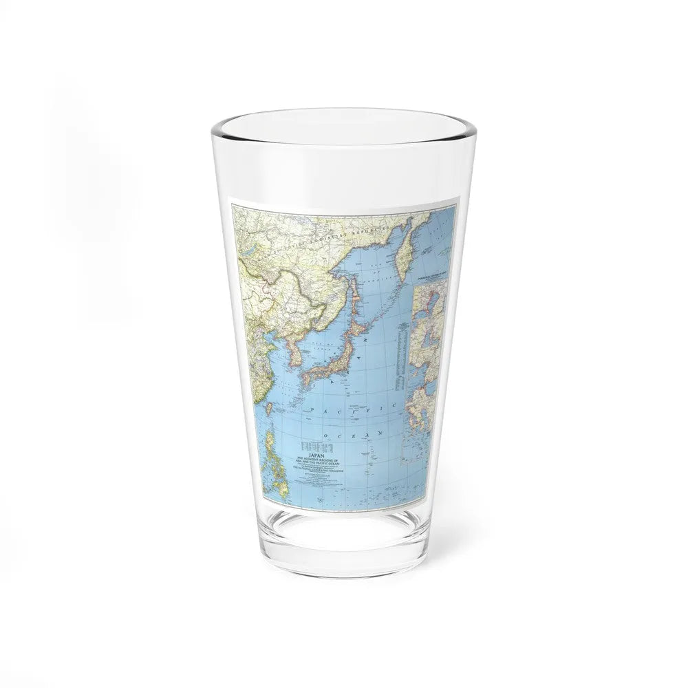 Japan and Adjacent Regions (1944) (Map) Pint Glass 16oz-16oz-Go Mug Yourself