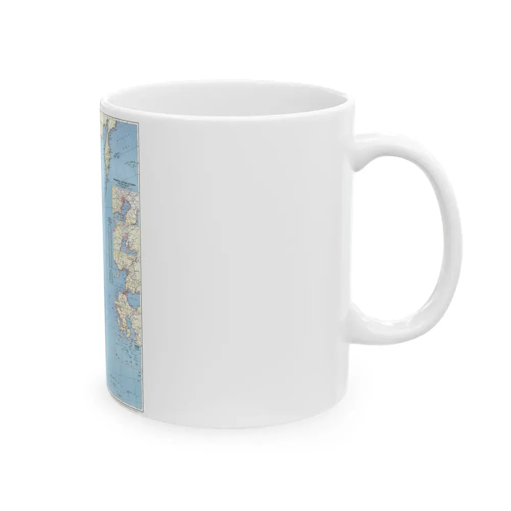 Japan and Adjacent Regions (1944) (Map) White Coffee Mug - Go Mug Yourself