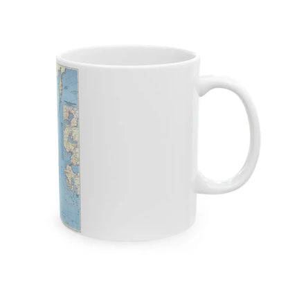 Japan and Adjacent Regions (1944) (Map) White Coffee Mug - Go Mug Yourself