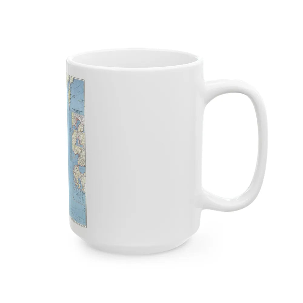 Japan and Adjacent Regions (1944) (Map) White Coffee Mug-Go Mug Yourself