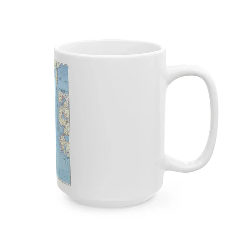 Japan and Adjacent Regions (1944) (Map) White Coffee Mug - Go Mug Yourself