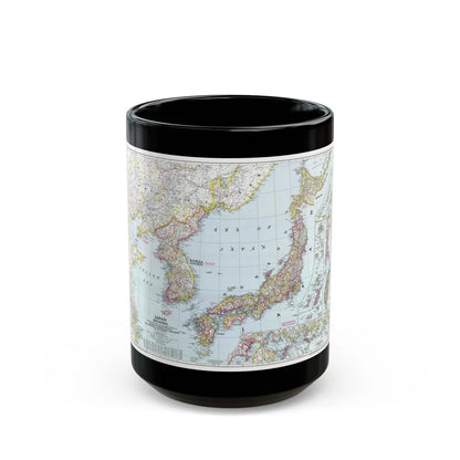 Japan and Korea (1945) (Map) Black Coffee Mug-15oz-Go Mug Yourself