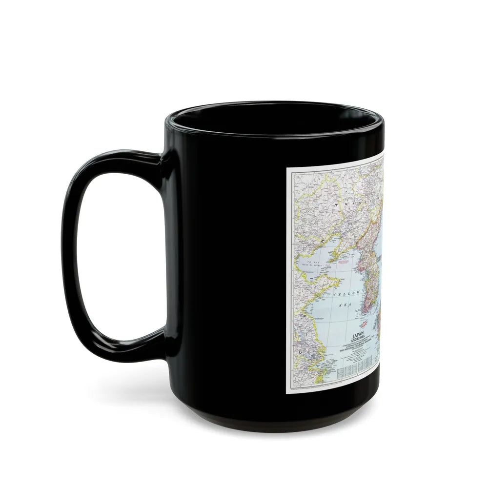 Japan and Korea (1945) (Map) Black Coffee Mug-Go Mug Yourself