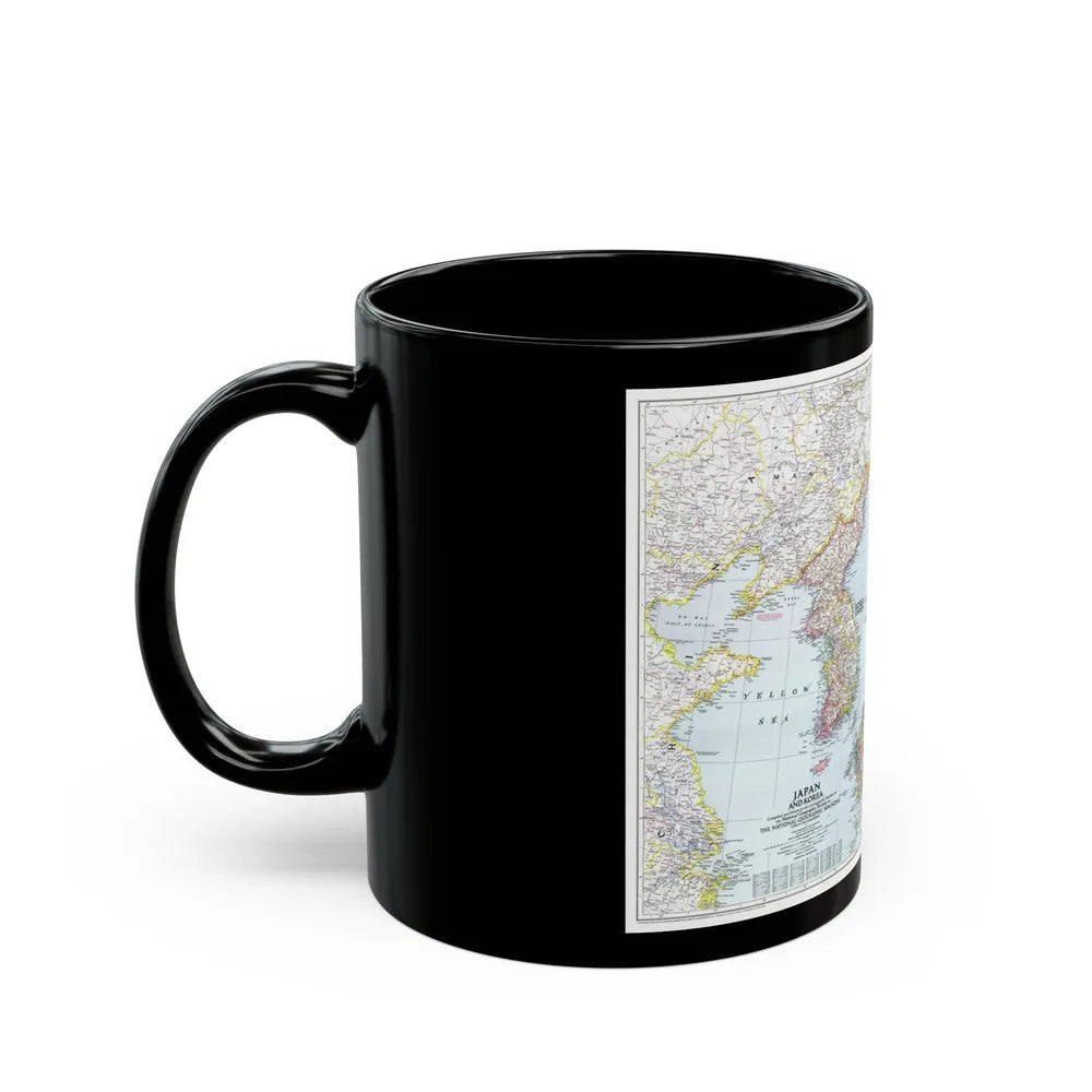 Japan and Korea (1945) (Map) Black Coffee Mug-Go Mug Yourself