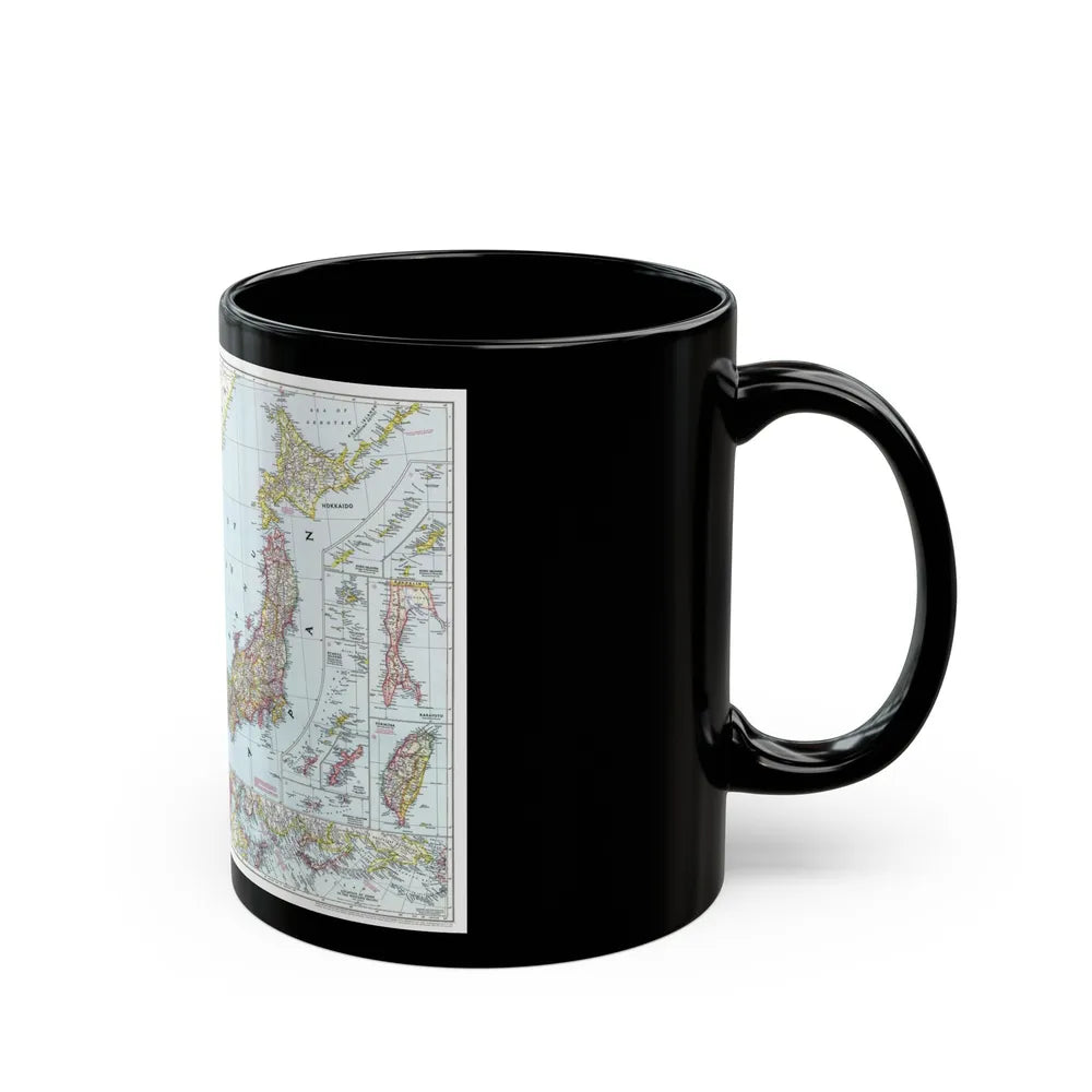 Japan and Korea (1945) (Map) Black Coffee Mug-Go Mug Yourself