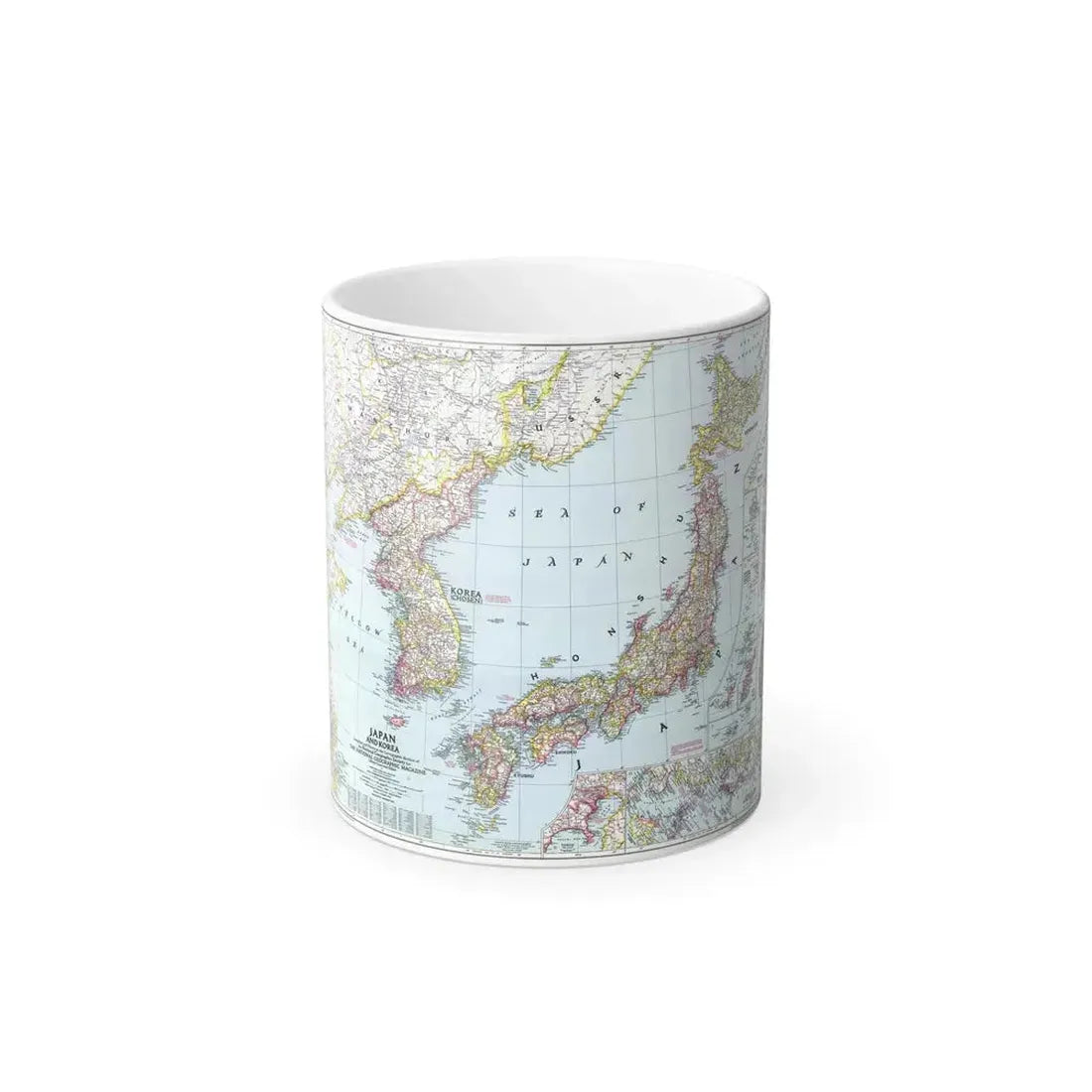 Japan and Korea (1945) (Map) Color Changing Mug 11oz Default Title 11oz - Go Mug Yourself