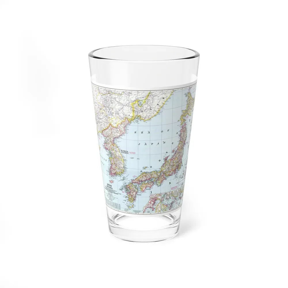 Japan and Korea (1945) (Map) Pint Glass 16oz-16oz-Go Mug Yourself