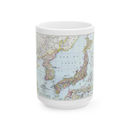 Japan and Korea (1945) (Map) White Coffee Mug-15oz-Go Mug Yourself