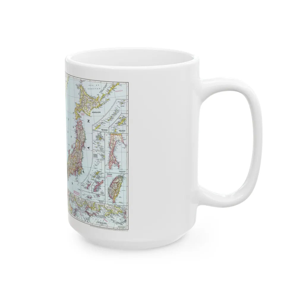 Japan and Korea (1945) (Map) White Coffee Mug-Go Mug Yourself