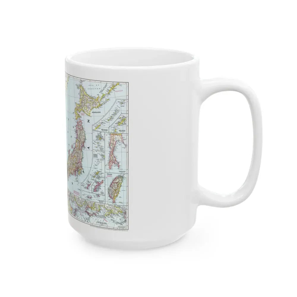 Japan and Korea (1945) (Map) White Coffee Mug - Go Mug Yourself