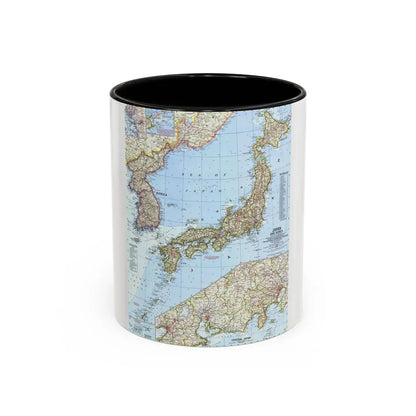 Japan and Korea (1960) (Map) Accent Coffee Mug 11oz Black - Go Mug Yourself