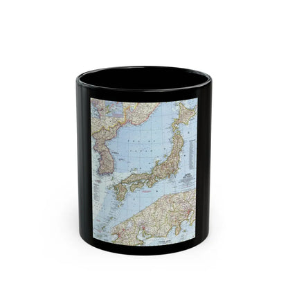 Japan and Korea (1960) (Map) Black Coffee Mug-11oz-Go Mug Yourself