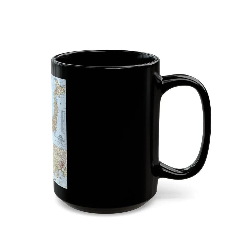 Japan and Korea (1960) (Map) Black Coffee Mug-Go Mug Yourself